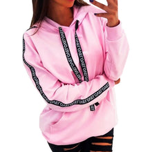 Load image into Gallery viewer, 2019 Women Autumn Sweatshirt Women Long Sleeve Solid Hooded Pullover Tops Blouse Letter Print Hoodies Women Plus Size 5XL ##1