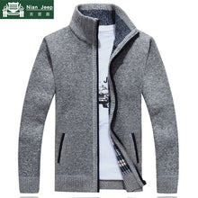 Load image into Gallery viewer, New Cardigan Sweater Men Autumn Winter SweaterCoats Male Thick Faux Fur Wool Mens Sweater Jackets Casual Knitwear Size M-3XL