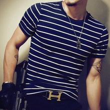 Load image into Gallery viewer, 2020 Summer Fashion Men's T Shirt Casual Patchwork Short Sleeve Men T-Shirt Mens Clothing Casual Slim Fit Hip-Hop Top Tees 5XL