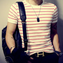 Load image into Gallery viewer, 2020 Summer Fashion Men's T Shirt Casual Patchwork Short Sleeve Men T-Shirt Mens Clothing Casual Slim Fit Hip-Hop Top Tees 5XL