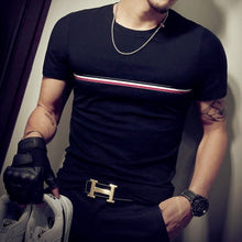 Load image into Gallery viewer, 2020 Summer Fashion Men's T Shirt Casual Patchwork Short Sleeve Men T-Shirt Mens Clothing Casual Slim Fit Hip-Hop Top Tees 5XL