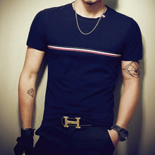 Load image into Gallery viewer, 2020 Summer Fashion Men's T Shirt Casual Patchwork Short Sleeve Men T-Shirt Mens Clothing Casual Slim Fit Hip-Hop Top Tees 5XL