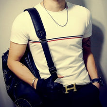 Load image into Gallery viewer, 2020 Summer Fashion Men's T Shirt Casual Patchwork Short Sleeve Men T-Shirt Mens Clothing Casual Slim Fit Hip-Hop Top Tees 5XL