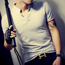 Load image into Gallery viewer, 2020 Summer Fashion Men's T Shirt Casual Patchwork Short Sleeve Men T-Shirt Mens Clothing Casual Slim Fit Hip-Hop Top Tees 5XL