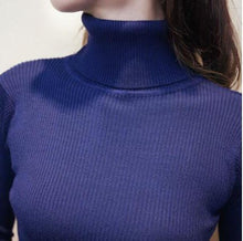 Load image into Gallery viewer, Autumn Winter Women Knitted Dress Turtleneck Sweater Dresses Lady Slim Bodycon Long Sleeve Bottoming Dress Vestidos PP021