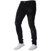 Load image into Gallery viewer, Mens Ripped Jeans Casual Skinny slim Fit Denim Pants Biker Hip Hop Jeans with sexy Holel Skinny Distressed Jeans Denim Pants
