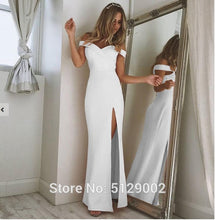 Load image into Gallery viewer, Women's 2020 Off Shoulder Side Split Slim Evening Maxi Mermaid Long Dress Sexy Lady Formal Gown YSAN306