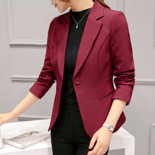 Load image into Gallery viewer, 2020 Women's Blazer Pink Long Sleeve Blazers Solid One Button Coat Slim Office Lady Jacket Female Tops Suit Blazer Femme Jackets