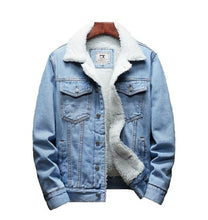 Load image into Gallery viewer, Autumn New Hooded Denim Jacket Men's Men's Hip Hop Men's Retro Denim Jacket Street Casual Bomber Jacket Harajuku Fashion Coat