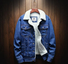 Load image into Gallery viewer, Autumn New Hooded Denim Jacket Men's Men's Hip Hop Men's Retro Denim Jacket Street Casual Bomber Jacket Harajuku Fashion Coat