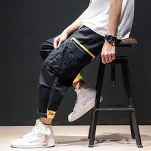 Load image into Gallery viewer, 2020 Spring Hip Hop Joggers Men Black Harem Pants Multi-pocket Ribbons Man Sweatpants Streetwear Casual Mens Pants M-3XL