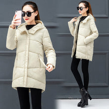 Load image into Gallery viewer, Down Coat women Long Down Jacket Women Winter with Hooded Down Coat Winter Oversize Doudoune Jacket Coat Lady Down