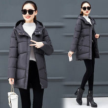 Load image into Gallery viewer, Down Coat women Long Down Jacket Women Winter with Hooded Down Coat Winter Oversize Doudoune Jacket Coat Lady Down