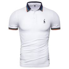 Load image into Gallery viewer, Dropshipping 2019 New Summer Cotton Polo Men Solid Deer Embroidery Short Sleeve Polo Shirt Men Fashion Polo Giraffe Mens Shirts