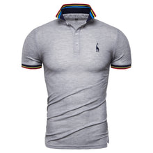 Load image into Gallery viewer, Dropshipping 2019 New Summer Cotton Polo Men Solid Deer Embroidery Short Sleeve Polo Shirt Men Fashion Polo Giraffe Mens Shirts