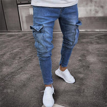 Load image into Gallery viewer, Mens Jeans Denim Pocket Pants Summer Autumn Thin Slim Regular Fit Straight Jeans Elasticity Stretchy Male Fashion big sizes