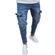 Load image into Gallery viewer, Mens Jeans Denim Pocket Pants Summer Autumn Thin Slim Regular Fit Straight Jeans Elasticity Stretchy Male Fashion big sizes