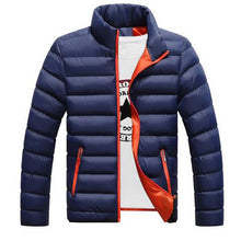 Load image into Gallery viewer, 2020 new men's casual warm cotton-padded jacket youth cotton-padded jacket thickened down cotton collar winter warm men's clothi