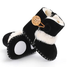Load image into Gallery viewer, Winter Baby Boots Girls Boys Rubber Soled Shoes Infant Toddler Newborn Super Warm Snowfield Wooden Buttons Boots