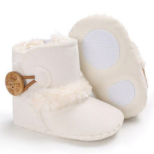 Load image into Gallery viewer, Winter Baby Boots Girls Boys Rubber Soled Shoes Infant Toddler Newborn Super Warm Snowfield Wooden Buttons Boots