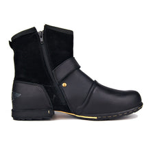 Load image into Gallery viewer, 2019 Retro genuine leather buckle strap wedge cowboy Boots handmade big toe knight embroidery cowhide Boots
