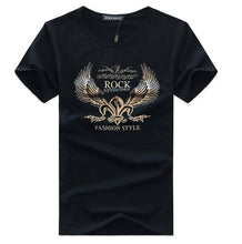 Load image into Gallery viewer, SWENEARO 2019 men&#39;s T-shirt men round neck print golden wings cartoon casual short-sleeved T-shirt brand cotton Tees men t Shirt
