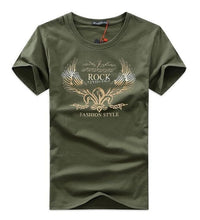Load image into Gallery viewer, SWENEARO 2019 men&#39;s T-shirt men round neck print golden wings cartoon casual short-sleeved T-shirt brand cotton Tees men t Shirt
