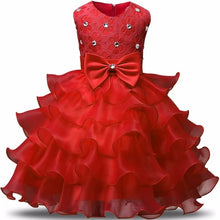 Load image into Gallery viewer, Flower Girl Dress Formal 3-8 Years Floral Baby Girls Dresses Vestidos 9 Colors Wedding Party Children Clothes Birthday Clothing
