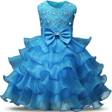 Load image into Gallery viewer, Flower Girl Dress Formal 3-8 Years Floral Baby Girls Dresses Vestidos 9 Colors Wedding Party Children Clothes Birthday Clothing
