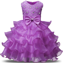 Load image into Gallery viewer, Flower Girl Dress Formal 3-8 Years Floral Baby Girls Dresses Vestidos 9 Colors Wedding Party Children Clothes Birthday Clothing
