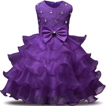 Load image into Gallery viewer, Flower Girl Dress Formal 3-8 Years Floral Baby Girls Dresses Vestidos 9 Colors Wedding Party Children Clothes Birthday Clothing
