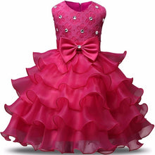 Load image into Gallery viewer, Flower Girl Dress Formal 3-8 Years Floral Baby Girls Dresses Vestidos 9 Colors Wedding Party Children Clothes Birthday Clothing
