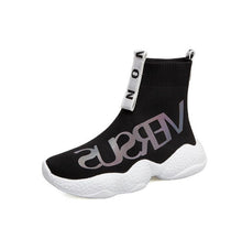 Load image into Gallery viewer, Slip On High Top Ladies Reflective Shoes Comfortable Flat Shoes Women Casual Shoes Sneakers Women Flats Shoes 2019 Socks Shoes W
