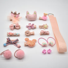 Load image into Gallery viewer, 18 Pcs/Box New Kids Children Accessories Hairpins Barrettes Baby Fabric Bow Flower Headwear Hair clips Girls Headdress
