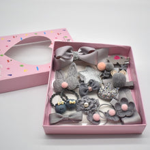 Load image into Gallery viewer, 18 Pcs/Box New Kids Children Accessories Hairpins Barrettes Baby Fabric Bow Flower Headwear Hair clips Girls Headdress
