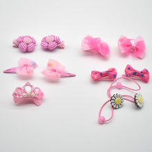 Load image into Gallery viewer, 18 Pcs/Box New Kids Children Accessories Hairpins Barrettes Baby Fabric Bow Flower Headwear Hair clips Girls Headdress
