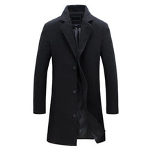 Load image into Gallery viewer, Men Fashion Jackets Men Slim Fits Coats Business Mens Long Winter Windproof Outwears Plus Size 5XL Black Hot Sale High Quality
