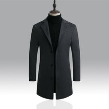 Load image into Gallery viewer, Men Fashion Jackets Men Slim Fits Coats Business Mens Long Winter Windproof Outwears Plus Size 5XL Black Hot Sale High Quality
