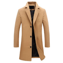 Load image into Gallery viewer, Men Fashion Jackets Men Slim Fits Coats Business Mens Long Winter Windproof Outwears Plus Size 5XL Black Hot Sale High Quality
