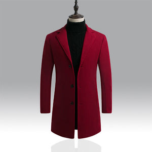 Men Fashion Jackets Men Slim Fits Coats Business Mens Long Winter Windproof Outwears Plus Size 5XL Black Hot Sale High Quality