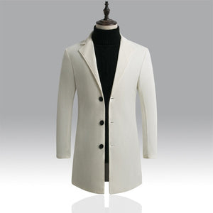 Men Fashion Jackets Men Slim Fits Coats Business Mens Long Winter Windproof Outwears Plus Size 5XL Black Hot Sale High Quality