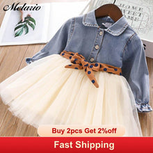 Load image into Gallery viewer, Melario Fashion Leopard Girls Dresses Spring With belt Kids Dress Children Clothing Princess Dress Casual Kids Girls Clothes
