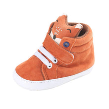 Load image into Gallery viewer, Baby Autumn Shoes Kid Boy Girl Fox Head Lace Cotton Cloth First Walker Anti-slip Soft Sole Toddler Sneaker 1 Pair
