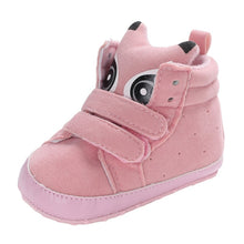 Load image into Gallery viewer, Baby Autumn Shoes Kid Boy Girl Fox Head Lace Cotton Cloth First Walker Anti-slip Soft Sole Toddler Sneaker 1 Pair
