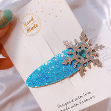 Load image into Gallery viewer, M MISM Christmas Snowflake Hair Accessories Crystal Hair Clips for Women Winter Hair Ties Girls Hairpins Blue Hair Scrunchies
