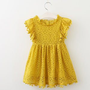Girls Dresses 2019 Fashion Girl Dress Lace Floral Design Baby Girls Dress Kids Dresses For Girls Casual Wear Children Clothing
