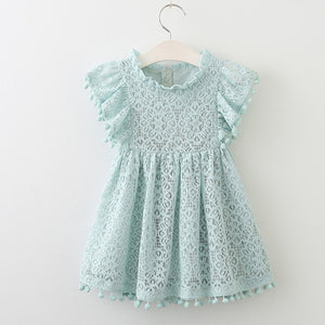 Girls Dresses 2019 Fashion Girl Dress Lace Floral Design Baby Girls Dress Kids Dresses For Girls Casual Wear Children Clothing
