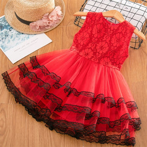 Girls Dresses 2019 Fashion Girl Dress Lace Floral Design Baby Girls Dress Kids Dresses For Girls Casual Wear Children Clothing