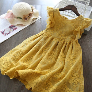 Girls Dresses 2019 Fashion Girl Dress Lace Floral Design Baby Girls Dress Kids Dresses For Girls Casual Wear Children Clothing