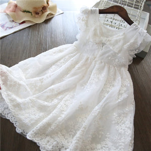 Girls Dresses 2019 Fashion Girl Dress Lace Floral Design Baby Girls Dress Kids Dresses For Girls Casual Wear Children Clothing